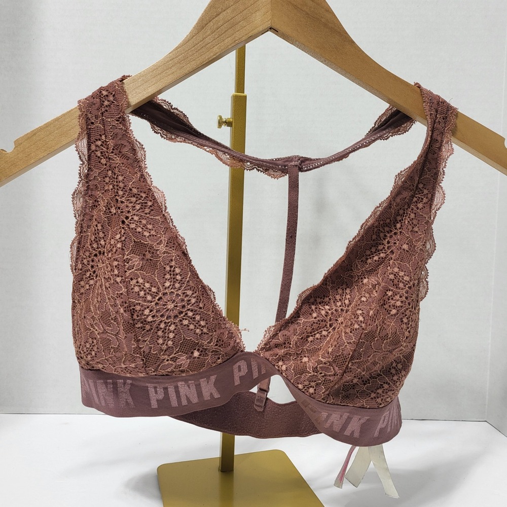 Victoria's Secret PINK Lace Bralette Bralette Mauve‎ Pink Size S